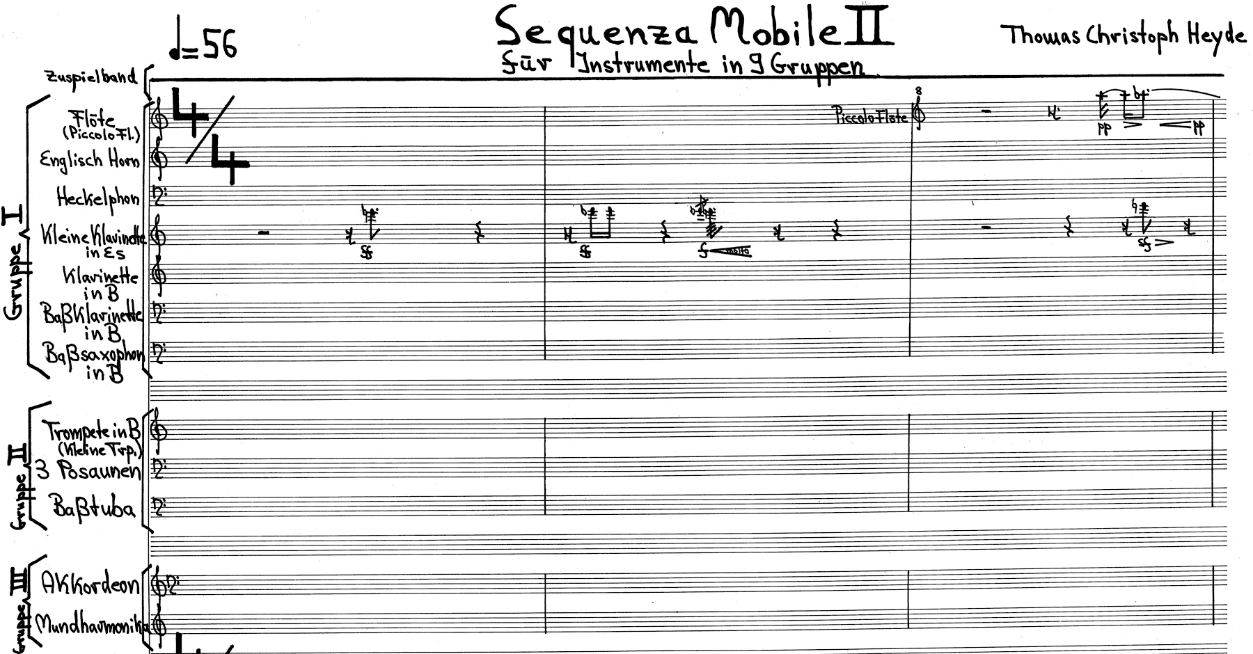 Vorschaubild der Komposition »Sequenza Mobilé II« von Thomas Christoph Heyde