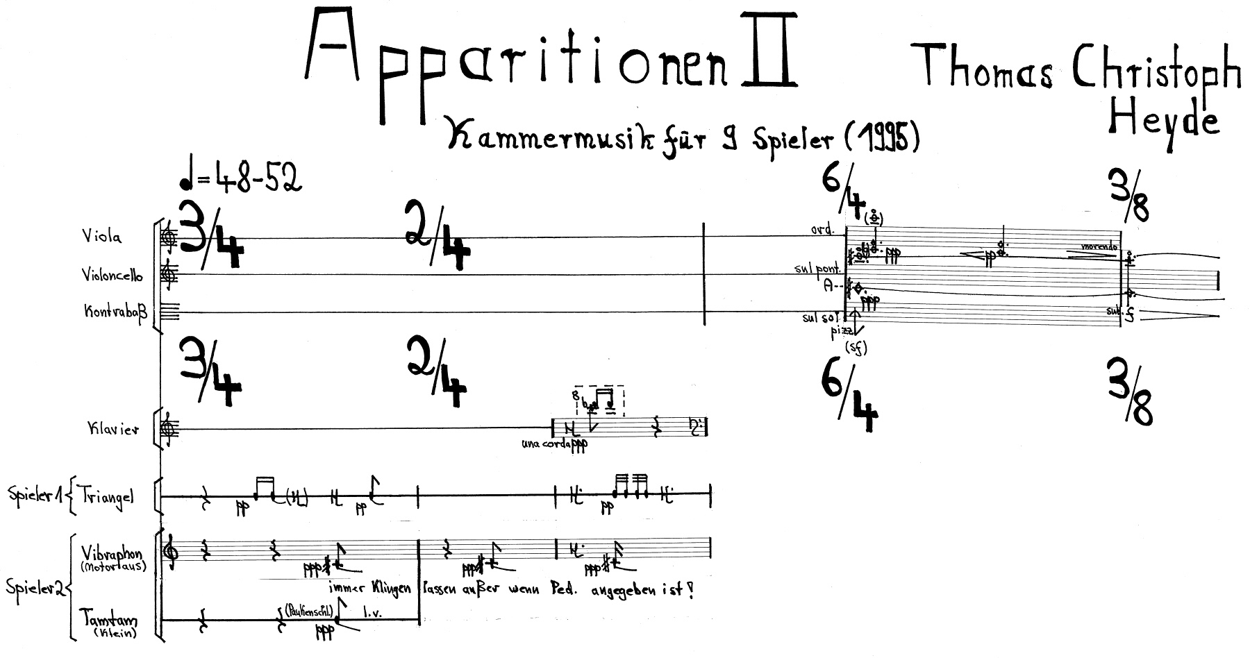 Vorschaubild der Komposition »Apparitionen II« von Thomas Christoph Heyde