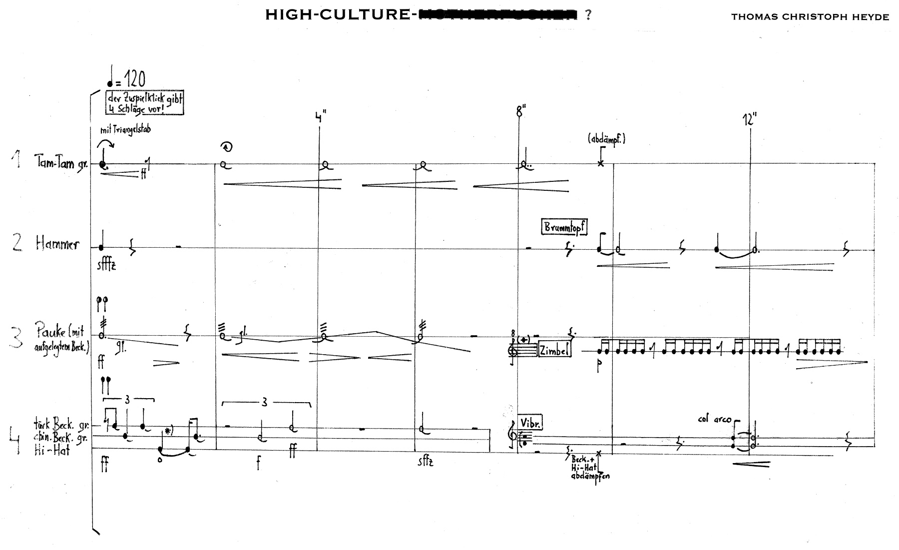 Vorschaubild der Komposition »High-Culture-Motherfucker« von Thomas Christoph Heyde