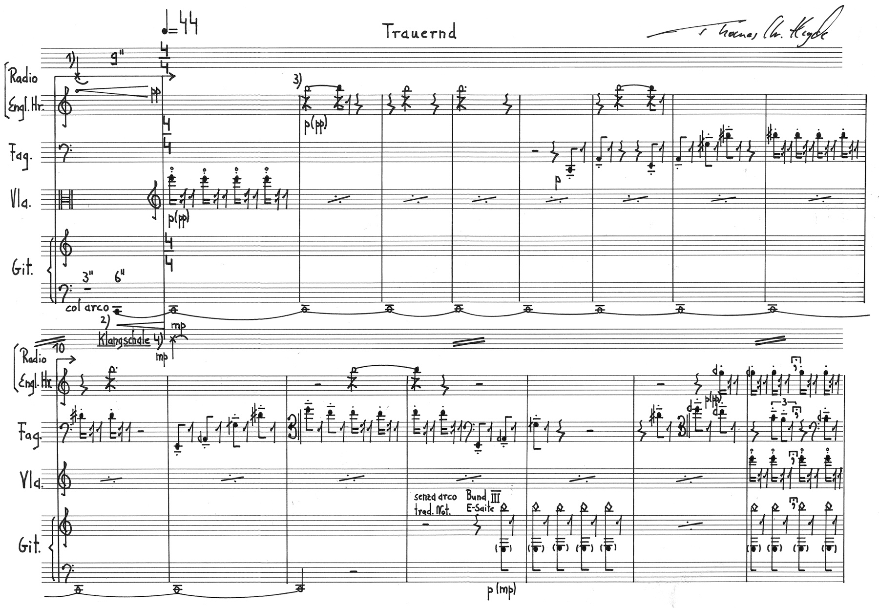 Vorschaubild der Komposition »Trauernd« von Thomas Christoph Heyde